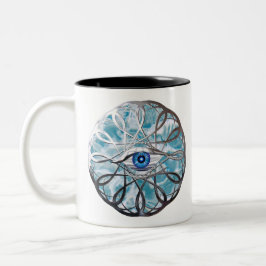 Chrome Mystical Eye Design Zweifarbige Tasse