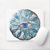 Chrome Mystisches Auge Design Mousepad (Mit Mouse)