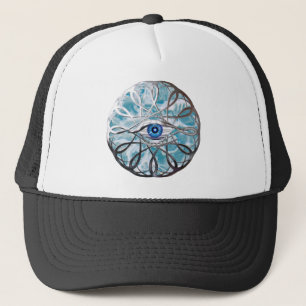 Chrome Mystisches Auge Design Truckerkappe