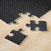 Chrome Nautical Star auf Kohlenstofffaser Puzzle (Seite)