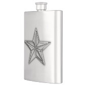 Chrome Nautical Star Print Flachmann (Links)