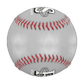 Chrome-Orbit-Monogramm Anfangsbuchstaben in jeder  Baseball (Rückseite)
