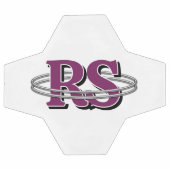 Chrome Orbit Monogramm Anfangsbuchstaben in jeder Fußball (Flach)