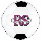 Chrome Orbit Monogramm Anfangsbuchstaben in jeder Fußball (Vorderseite)