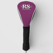 Chrome-Orbit-Monogramm Initialen in jeder Farbe ID Golf Headcover (Vorderseite)