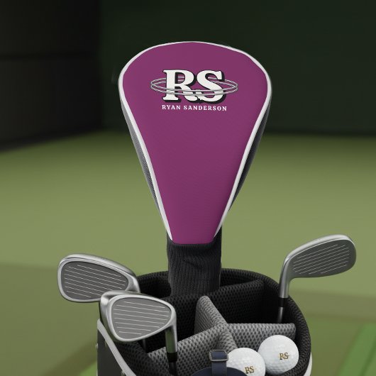Chrome-Orbit-Monogramm Initialen in jeder Farbe ID Golf Headcover