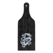Chrome-Orient Dragon Black Snake Skin Print Schneidebrett (Vorderseite)