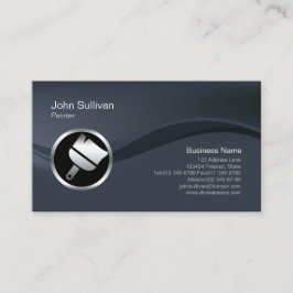 Chrome Paint Brush Icon Painter Business Card Visitenkarte