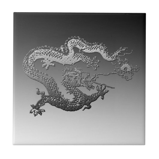 Chrome Paint Dragon Fliese (Vorderseite)