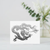 Chrome Paint Dragon Postkarte (Stehend Vorderseite)