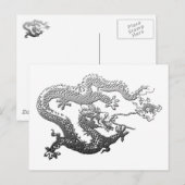 Chrome Paint Dragon Postkarte (Vorne/Hinten)