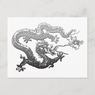 Chrome Paint Dragon Postkarte