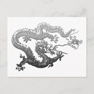 Chrome Paint Dragon Postkarte