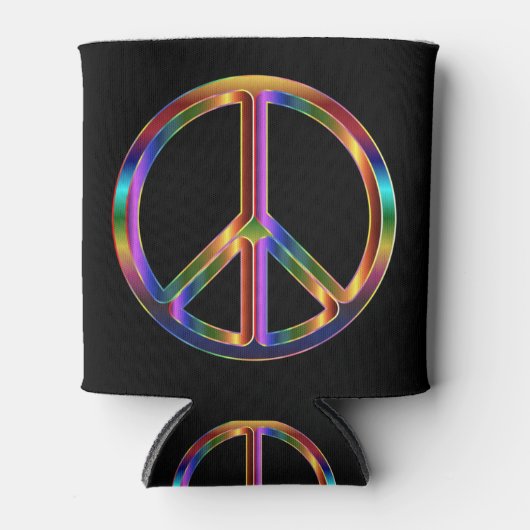 Chrome Peace Sign Dosenkühler (Vorderseite)