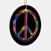 Chrome Peace Sign Keramik Ornament (Rechts)
