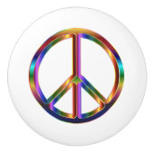 Chrome Peace Sign Keramikknauf (Vorderseite)