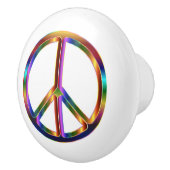 Chrome Peace Sign Keramikknauf (Rechts)