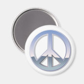 Chrome Peace Sign Magnet (Vorderseite/Rückseite)