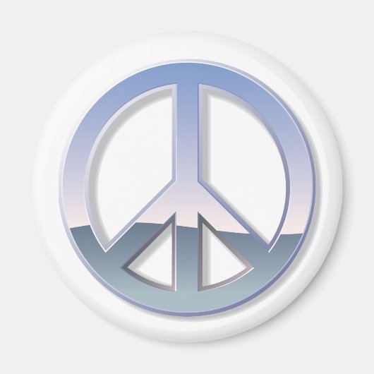 Chrome Peace Sign Magnet (Vorne)