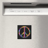 Chrome Peace Sign Magnet (In Situ (Geschirrspüler))