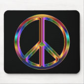 Chrome Peace Sign Mousepad (Vorne)