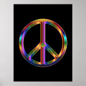 Chrome Peace Sign Poster (Vorne)