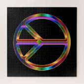Chrome Peace Sign Puzzle (Horizontal)