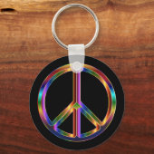 Chrome Peace Sign Schlüsselanhänger (Vorderseite)