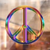 Chrome Peace Sign Window Fensteraufkleber (Blatt 2)