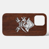 Chrome Pirate on Wet Mahogany Print Case-Mate iPhone Hülle (Rückseite (Horizontal))