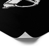 Chrome Pirate Skull Poster (Ecke)