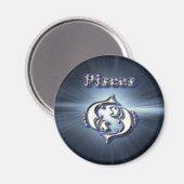 Chrome Pisces Magnet (Vorderseite/Rückseite)