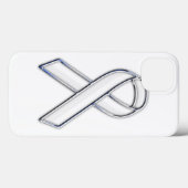 Chrome Print Belted White Ribbon Awareness Case-Mate iPhone Hülle (Rückseite (Horizontal))