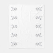 Chrome Print Belted White Ribbon Awareness Fleecedecke (Vorderseite)