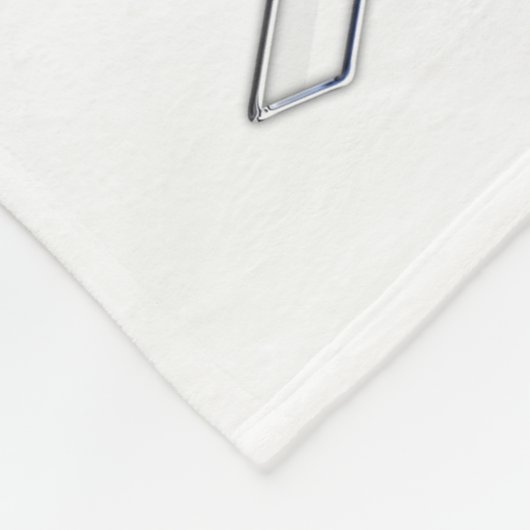 Chrome Print Belted White Ribbon Awareness Fleecedecke (Ecke)