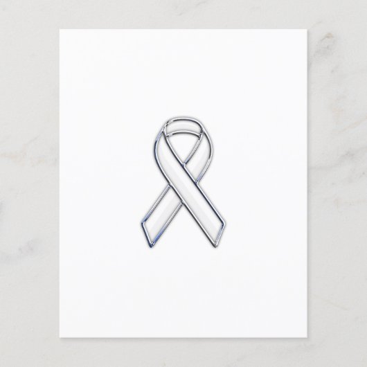 Chrome Print Belted White Ribbon Awareness Flyer (Vorne)