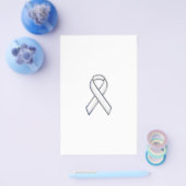 Chrome Print Belted White Ribbon Awareness Flyer (Einzeln)