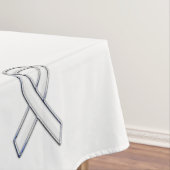 Chrome Print Belted White Ribbon Awareness Tischdecke (Beispiel)