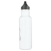 Chrome Print Belted White Ribbon Awareness Trinkflasche (Rechts)