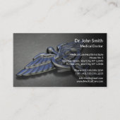 Chrome Professional Caduceus Medical /w Notes Box Terminkarte (Vorderseite)