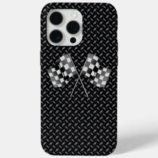 Chrome Racing Flags Case-Mate iPhone Hülle (Rückseite)