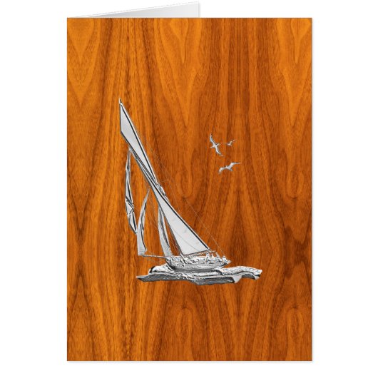 Chrome Regatta Relief boat on Teak Veneer Styles (Vorne)
