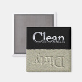 Chrome/roher Geschirrspüler-Magnet Magnet (Vorderseite/Rückseite)