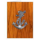 Chrome Rope Anchor auf Teak Veneer (Vorne)