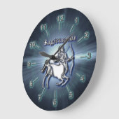 Chrome Sagittarius Große Wanduhr (Winkel)