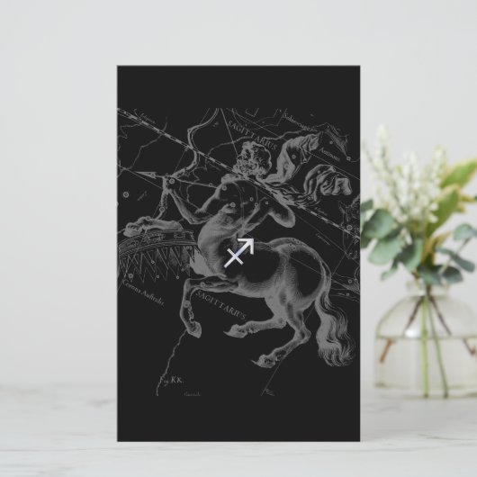 Chrome Sagittarius Zodiac Sign Hevelius circa 1690 Briefpapier (Stehend Vorderseite)