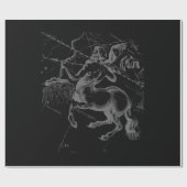 Chrome Sagittarius Zodiac Sign Hevelius circa 1690 Geschenkpapier (Flach)