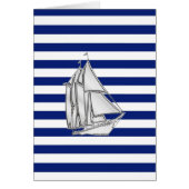 Chrome Sailboat auf nautischen Streifen (Vorne)