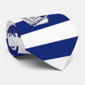 Chrome Sailboat auf nautischen Streifen Krawatte (Gerollt)