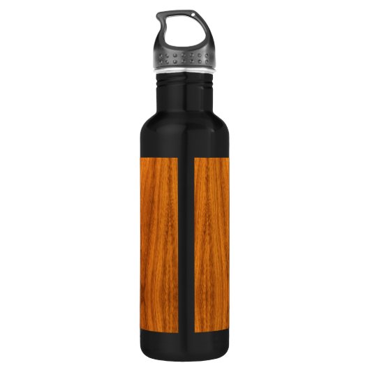 Chrome Sailboat auf Teak Veneer Edelstahlflasche (Rückseite)